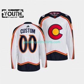Colorado Avalanche Custom Adidas 2022-2023 Reverse Retro Wit Authentic Shirt - Kinderen